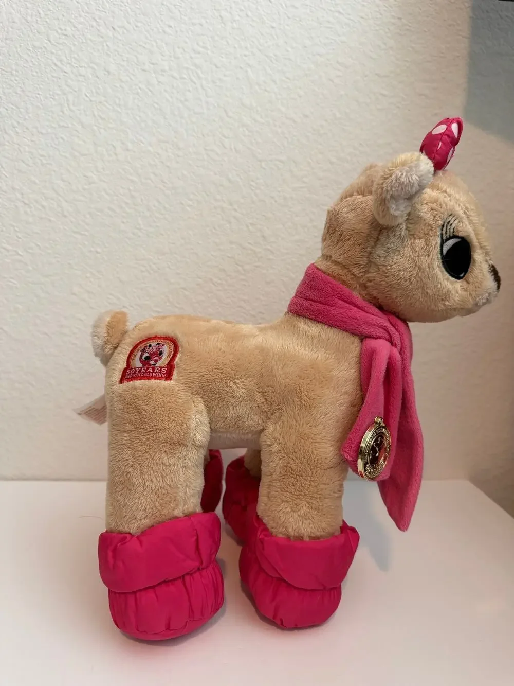 Dan Dee Clarice 50 Years and Still Glowing Christmas Reindeer Plush 14”
